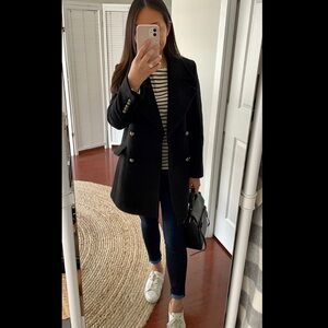 Nili Lotan X Target Wool Blend Double Breasted Coat Jacket